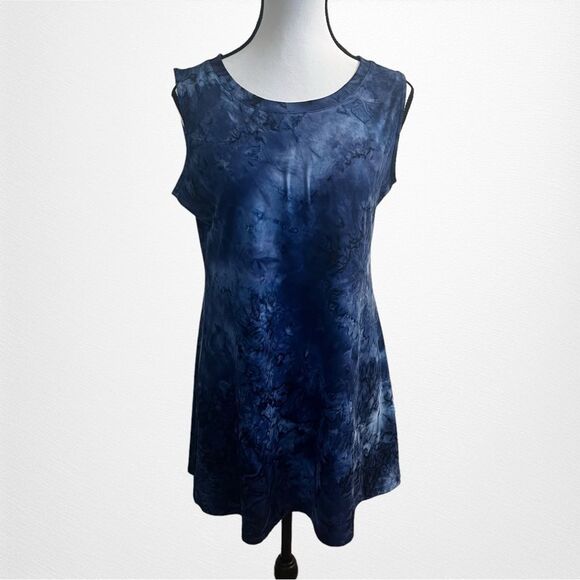 LOGO Layers by Lori Goldstein Tie-Dye Knit Tank Top Size Medium - Picture 1 of 7